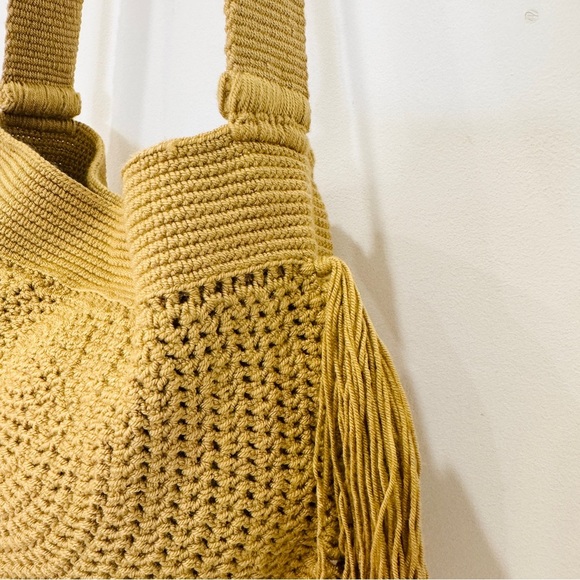 Soraya Hennessy cotton handwoven fringe boho crossbody bag NEW - Picture 10 of 16